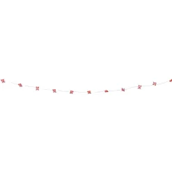Xenos Kerstverlichting|Kerstboom Verlichting-Kerst lichtslinger met strikjes - rood - 1.9 meter