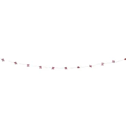 Xenos Kerstverlichting|Kerstboom Verlichting-Kerst lichtslinger met strikjes - rood - 1.9 meter