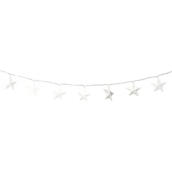 Xenos Kerstverlichting|Kerstboom Verlichting-Kerst lichtslinger met sterren - wit - 1.35 meter