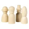 Xenos Kerst Knutselen-Kerst poppetjes - hout - set van 4