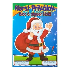 Xenos Kleurboeken|Kerst Knutselen-Kerst prikblok met prikpen - 12 prik- en kleurplaten