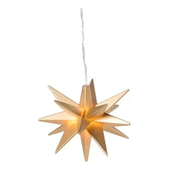 Xenos Kerstverlichting-Kerst ster - goudkleurig - 11.5 cm