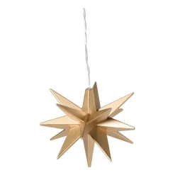 Xenos Kerstverlichting-Kerst ster - goudkleurig - 11.5 cm