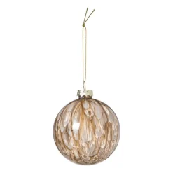 Xenos Kerstballen-Kerstbal bleeding - beige