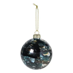 Xenos Kerstballen-Kerstbal bleeding - blauw