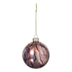 Xenos Kerstballen-Kerstbal bleeding - paars