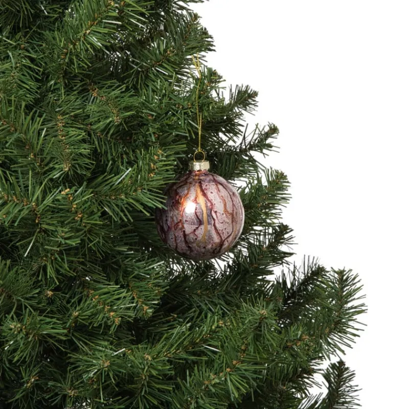 Xenos Kerstballen-Kerstbal bleeding - paars