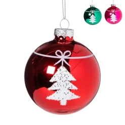 Xenos Kerstballen-Kerstbal boom - rood - diverse varianten