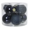 Xenos Kerstballen-Kerstbal box - blauw - set van 8