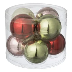 Xenos Kerstballen-Kerstbal box - set van 8 - ø7 cm