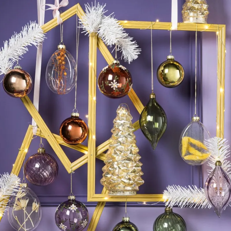 Xenos Kerstballen-Kerstbal box - set van 8 - ø7 cm