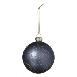 Xenos Kerstballen-Kerstbal cirkels stipjes - bruin
