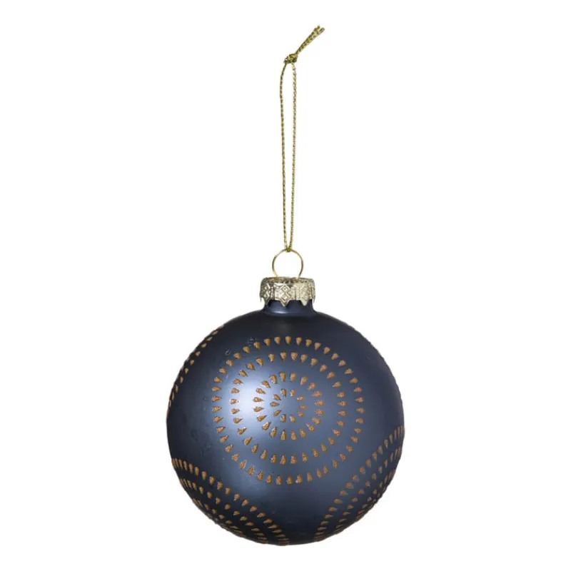 Xenos Kerstballen-Kerstbal cirkels stipjes - bruin
