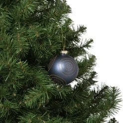 Xenos Kerstballen-Kerstbal cirkels stipjes - bruin