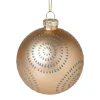 Xenos Kerstballen-Kerstbal cirkels stipjes - goudkleurig