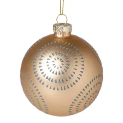 Xenos Kerstballen-Kerstbal cirkels stipjes - goudkleurig
