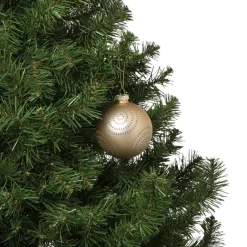 Xenos Kerstballen-Kerstbal cirkels stipjes - goudkleurig