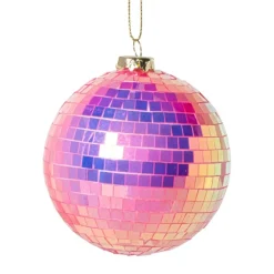 Xenos Kerstballen-Kerstbal discobal - roze