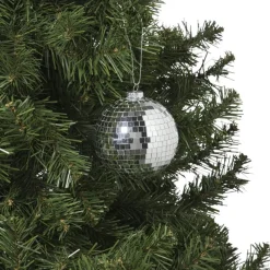 Xenos Kerstballen-Kerstbal discobal - zilverkleurig