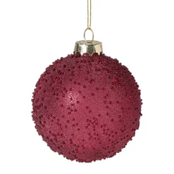 Xenos Kerstballen-Kerstbal druppeltjes - roze