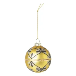 Xenos Kerstballen-Kerstbal faberge - goud -ø6 cm