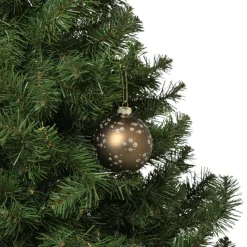 Xenos Kerstballen-Kerstbal figuurtjes glitter - bruin