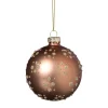 Xenos Kerstballen-Kerstbal figuurtjes glitter - bruin
