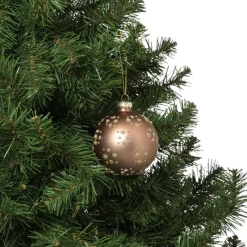 Xenos Kerstballen-Kerstbal figuurtjes glitter - bruin