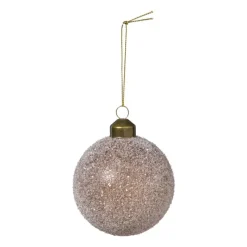 Xenos Kerstballen-Kerstbal frozen - bruin