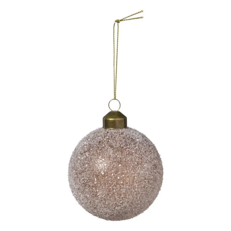 Xenos Kerstballen-Kerstbal frozen - bruin