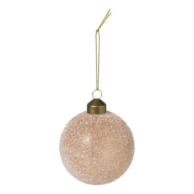 Xenos Kerstballen-Kerstbal frozen - lichtbruin