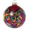 Xenos Kerstballen-Kerstbal giraf - glas - ø8 cm