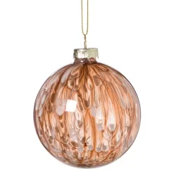 Xenos Kerstballen-Kerstbal glossy - bruin