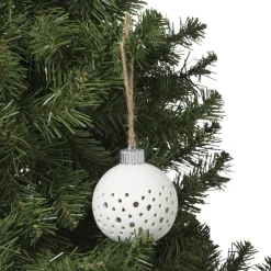Xenos Kerstballen-Kerstbal LED stippen - wit