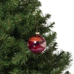 Xenos Kerstcadeaus|Kerstballen-Kerstbal lippen - roze/rood