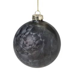 Xenos Kerstballen-Kerstbal mat satijn - zwart