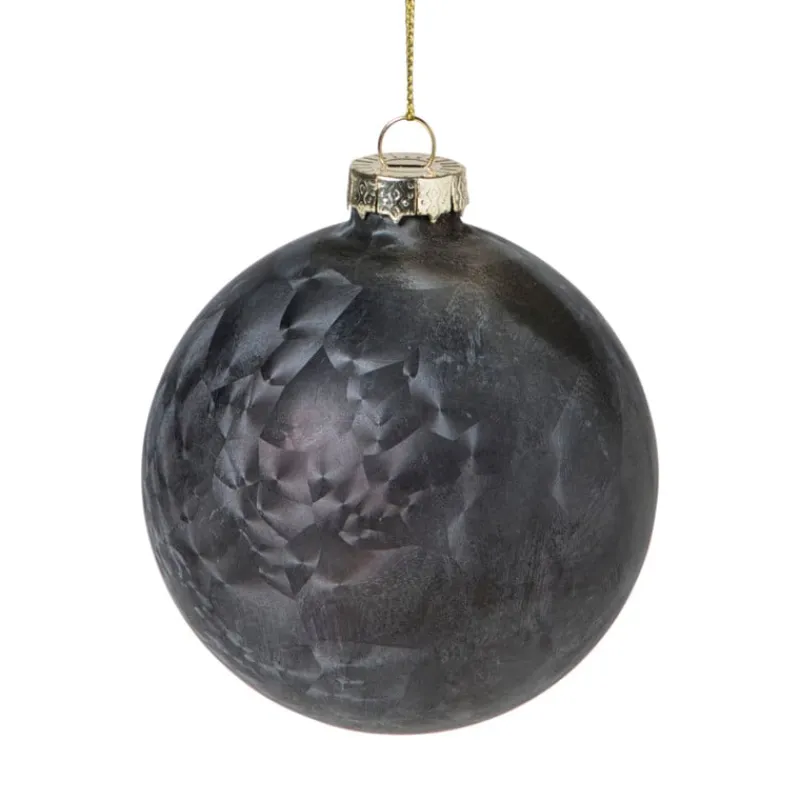 Xenos Kerstballen-Kerstbal mat satijn - zwart