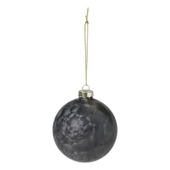 Xenos Kerstballen-Kerstbal mat satijn - zwart