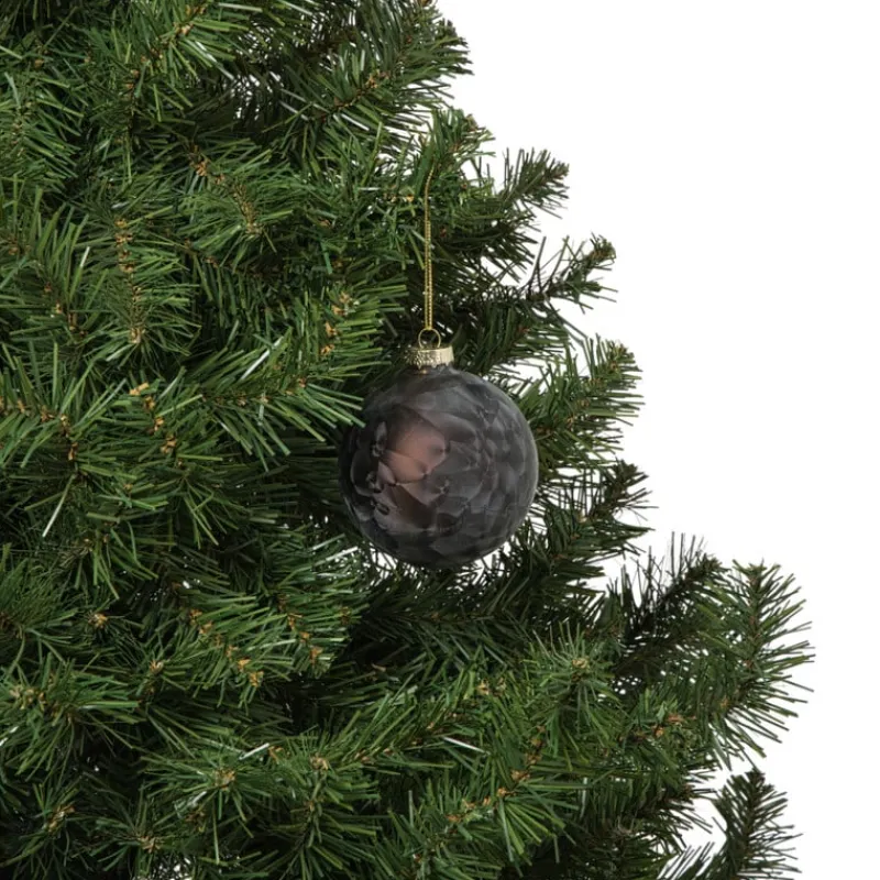Xenos Kerstballen-Kerstbal mat satijn - zwart