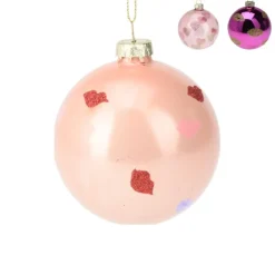 Xenos Kerstballen-Kerstbal met kusjes - diverse varianten - ø8 cm