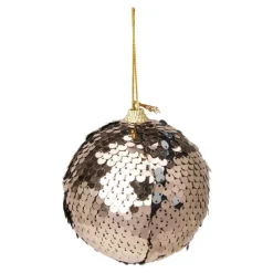 Xenos Kerstballen-Kerstbal pailletten - champagnekleurig