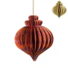 Xenos Kersthangers|Kerstballen-Kerstbal papier clashing colours - diverse varianten - ø8.3x10 cm