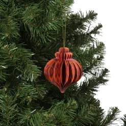 Xenos Kersthangers|Kerstballen-Kerstbal papier clashing colours - diverse varianten - ø8.3x10 cm