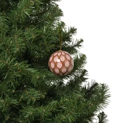 Xenos Kerstballen-Kerstbal print - rood/beige