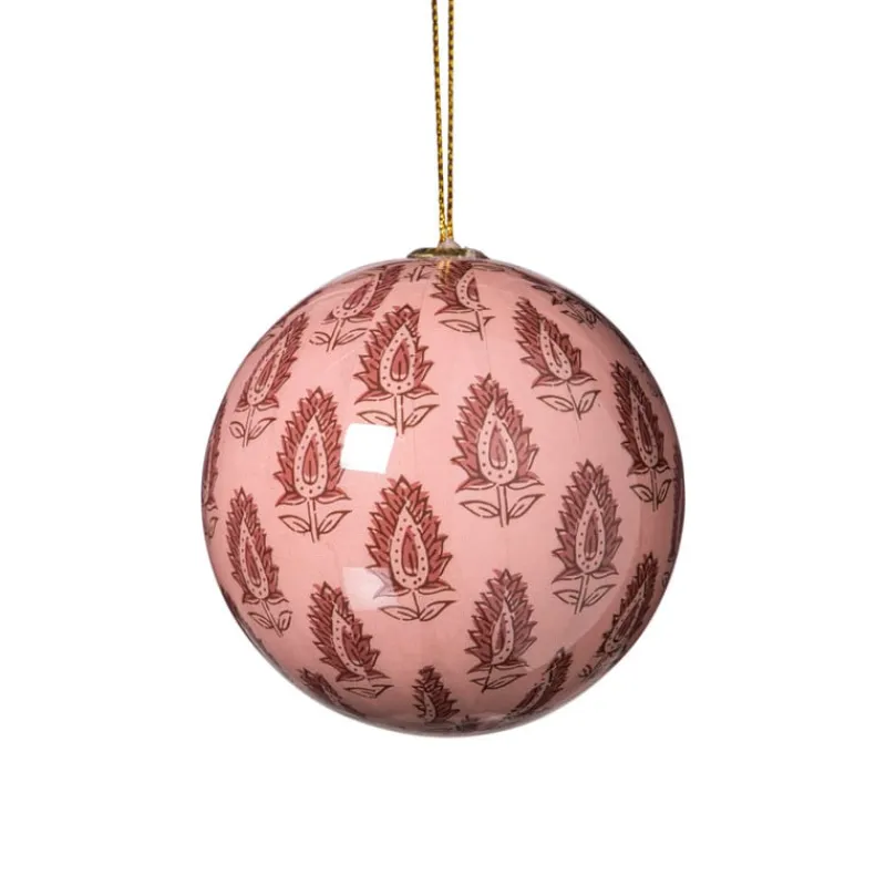 Xenos Kerstballen-Kerstbal print - rood/roze