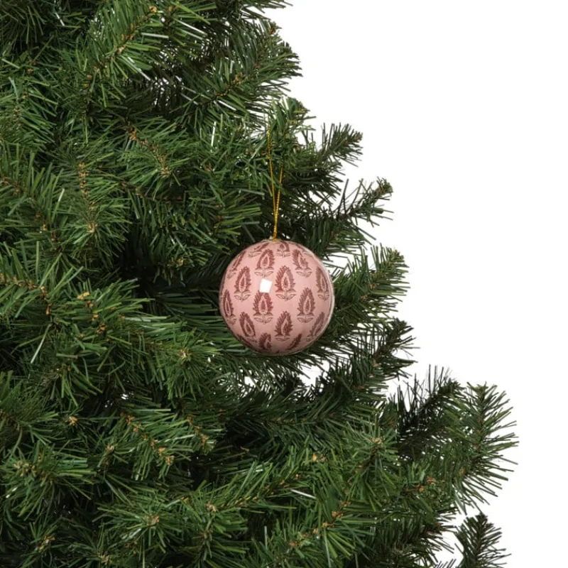 Xenos Kerstballen-Kerstbal print - rood/roze