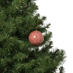 Xenos Kerstballen-Kerstbal print- paars/rood