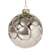 Xenos Kerstballen-Kerstbal relief - champagnekleurig