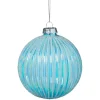 Xenos Kerstballen-Kerstbal ribbels - lichtblauw