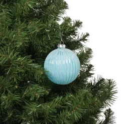 Xenos Kerstballen-Kerstbal ribbels - lichtblauw